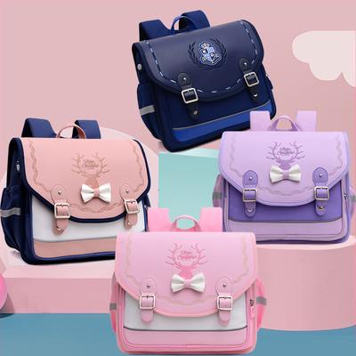 Kindergarten School Backpack Waterproof Schoolbag for Primary Student Girls and Boys Cute Bow Shoulder Bags Bookbag