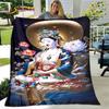 3D Šákjamuni Buddha Guanyin Bódhisattva Buddhismus Víra Náboženství Deka Měkká deka pro domácnost Modlete se Ložnice Postele na pohovku