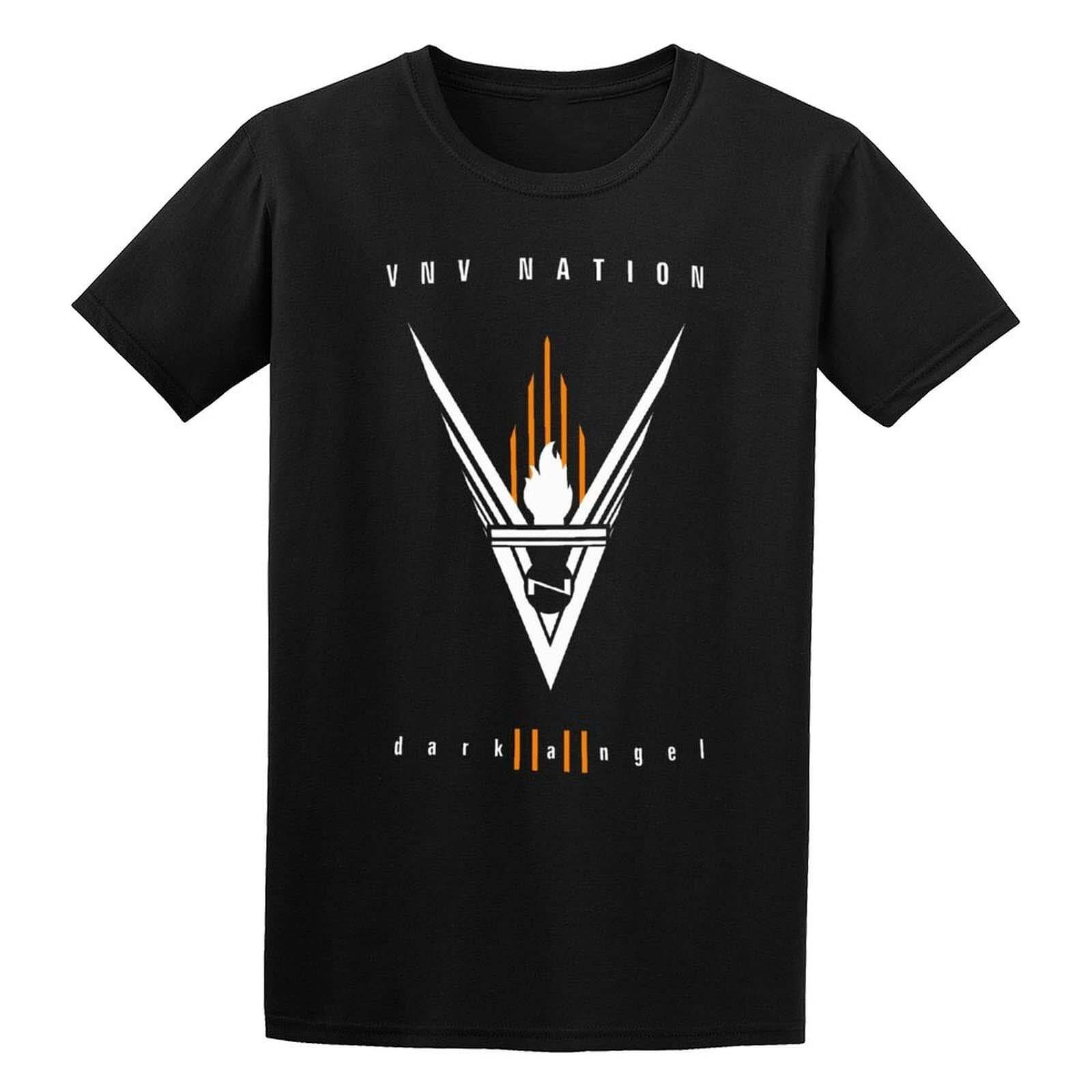 VNV Nation Band Black Cotton T-Shirt Short Sleeve S разноцветный
