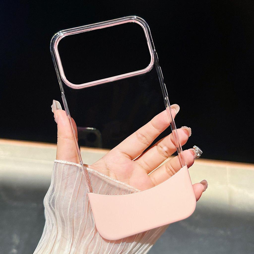 Creative Apple 17 ProMax iPhone16 Two-in-One Spliced Phone Case with Top/Bottom Inserts and iPhone14/15 Transparent Protection