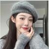 Mohair Woolen Hat for Female Painters Warm and Revealing Small and Large Head Circumference  Fashionable and Versatile  Winter Beret