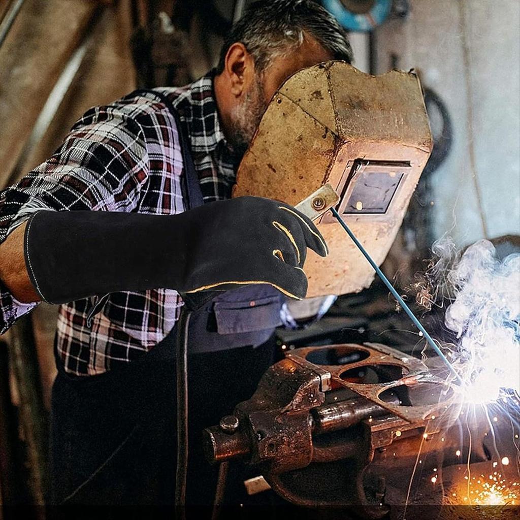 2025+ BBQ Heat Gloves Long Sleeve BBQ Gloves Welding Gloves