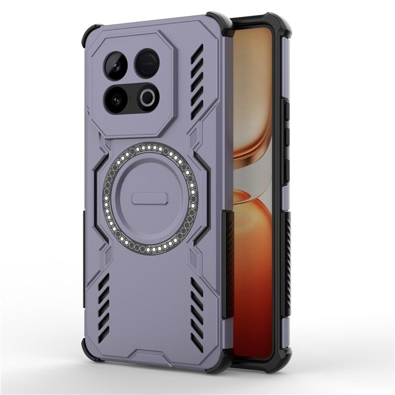 

Для ViVo iQOO Z10 Turbo Чехол Крышка Отвод тепла Магнитная Беспроводная зарядка Защитные чехлы для телефона iQOO Z10 Turbo Pro Funda vivo iQOO Z10 Turbo фиолетовый