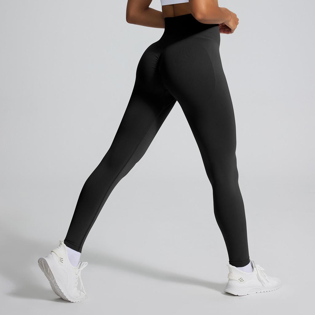 Seamless Peach Hip Yoga Pants For Women High Waist Toning Fitness Workout Trousers