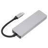 USB C Splitter Silber Sofortige Erweiterung 5 Gbit/s Geschwindigkeit 4K Videoausgabe Speicherkartenunterstützung Metallmaterial 5 in 1 Hub
