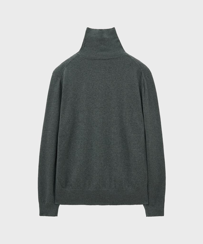 NOIRER Cashmere Cotton Turtleneck (Gray)