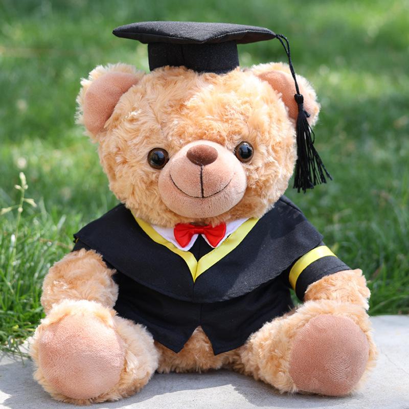 

Graduation Gift Doctor Bear Plush Toy Graduation Bear Doll Kindergarten Elementary School Sends Souvenirs for The Whole Class 25cm