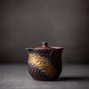 210ml Japanese Style Ceramic Gilded Teapot Vintage Old Rock Clay Coarse Pottery Kung Fu Tea Set