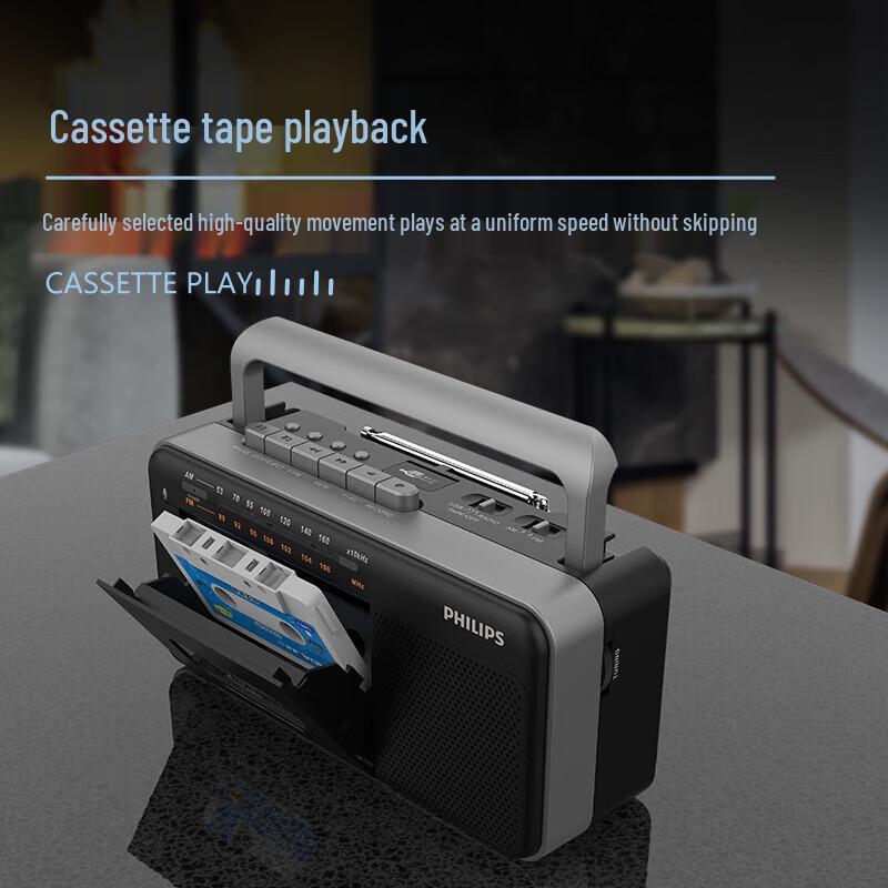 Philips TAR3568 Retro Cassette Player Recorder with USB