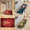 Festive Santa Door Floor Mat In Bright Colors For Holiday Kitchen Bedroom Decor