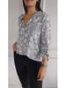European-American Spring 2025 Loose Casual Long Sleeve Sequin Pocket Shirt