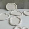Handcrafted Silicone Silicone Molds Flower Shape Heart Shape Storage Tray Silicone Mold White Gypsum Mold Home Decoration