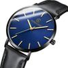 Top Luxury Brand Ultra Thin Watches Men Simple Watch Blue Glass Leather Band Quartz Wristwatches Men Casual Watch Best Gift