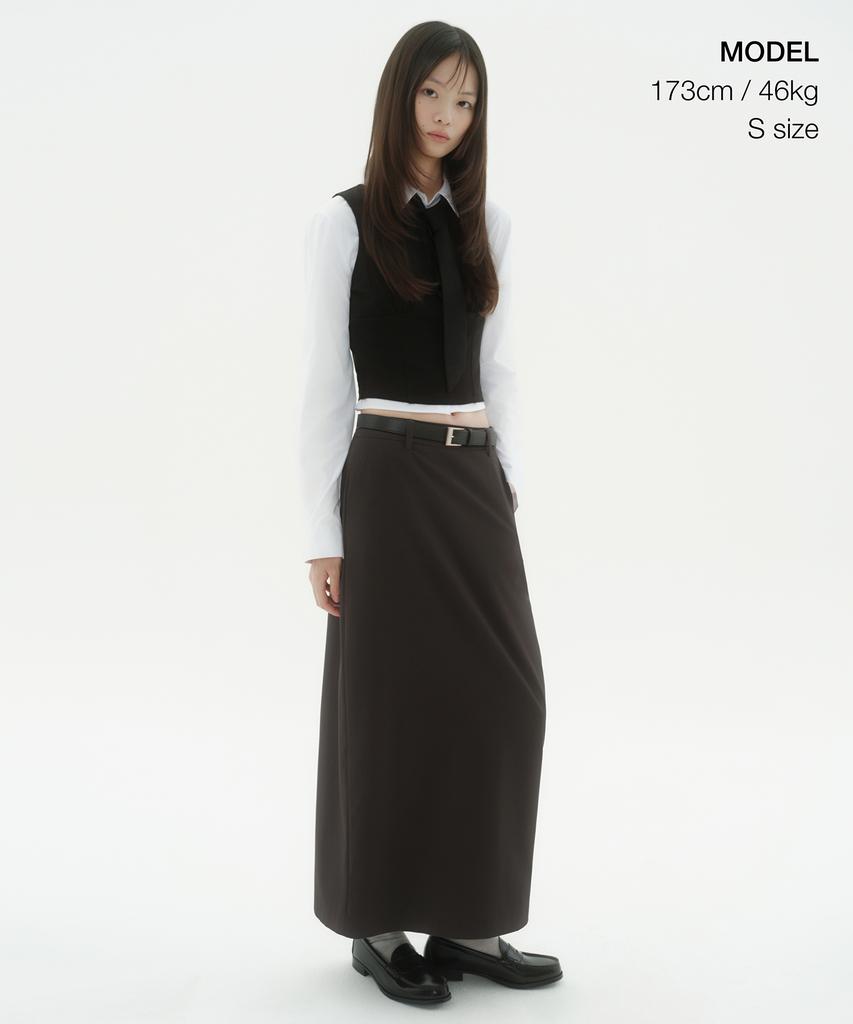 Musinsa Standard Woman Women'S Maxi Skirt [Dark Brown]
