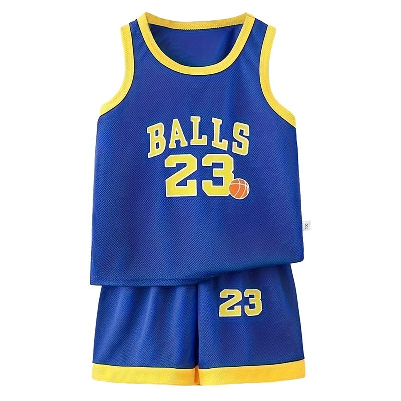 2-10 Years Kids Boys Sports Set Vest Top and Shorts Basketball Uniform Set