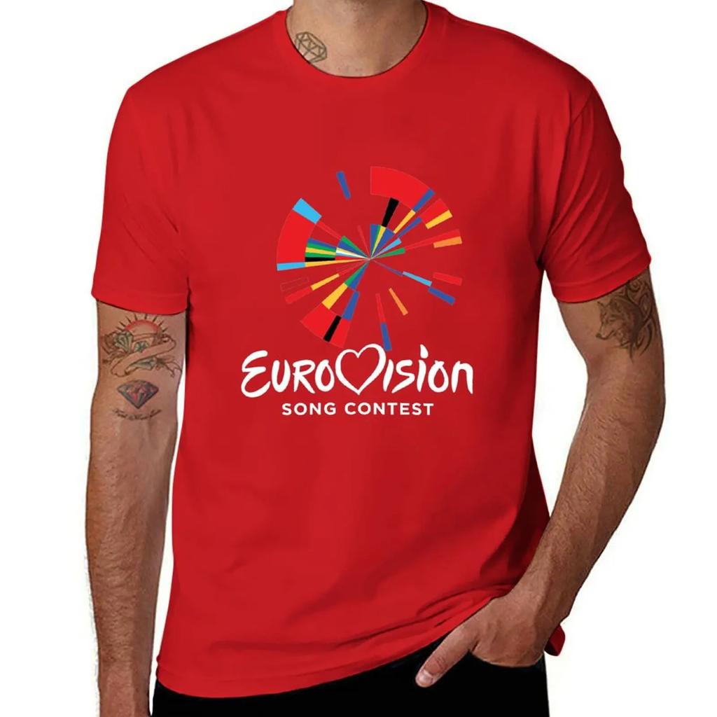 Eurovision Song Contest Classic Logo T-Shirt Quick-Drying Oversized Mens Graphic T-shirts Pack Fashion Streetwear Men's Clothing