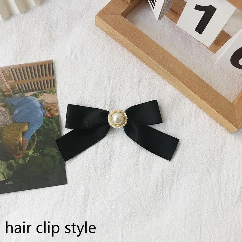 Perłowa Super Elastyczna Aksamitna Prosta Elegancka Czarna Lina do Włosów Kok Wstążka Gumka do Wiązania Włosów