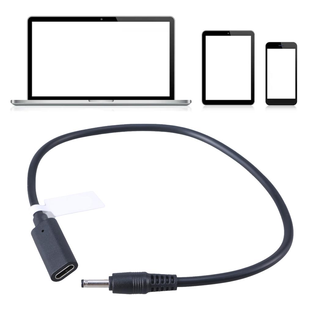 USB C To 3.5x1.35mm Power Cable Female To Male Connectors Adapter Cord for Laptops Monitors Routers Supports Up To 3A
