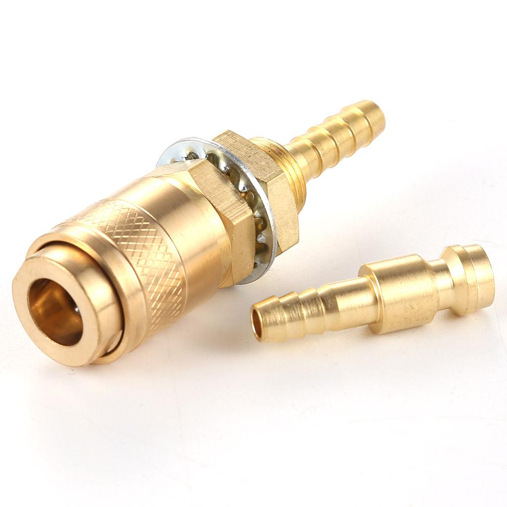 6mm Quick Water Cooled Gas Adapter Water Cooled Gas Adapter Quick Connect Fittings Hose Connector for MIG TIG Welder Torch