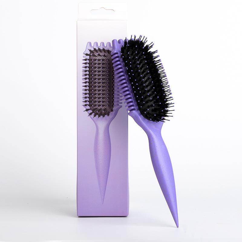 Bounce Curl Fluffy Boar Bristle Comb: Women's Airbag Hairdressing Tool