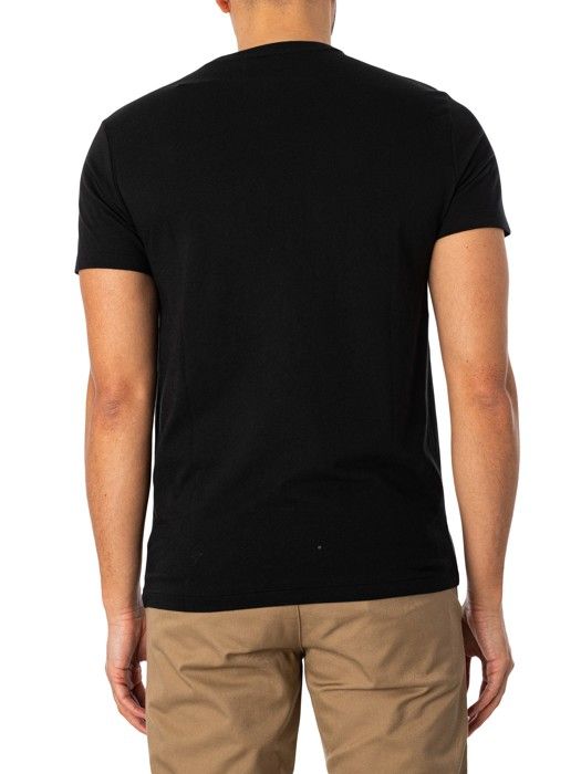 T-shirt - RALPH LAUREN - Slim-fit - Noir - 100% coton - Manches courtes