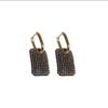 925 Silver Geometric Full Diamond Earrings - Women's Trendy Exquisite Studs