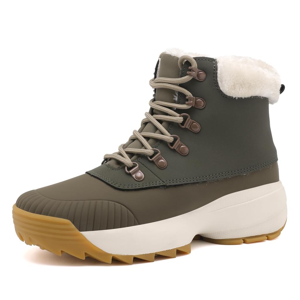 Ulogu Lightweight Snow Warm Fleece Thick 5cm Short Boots for Outdoor Winter Everyday Size Women's Boots, Waterproof, Non-Slip, Lining, Sole,