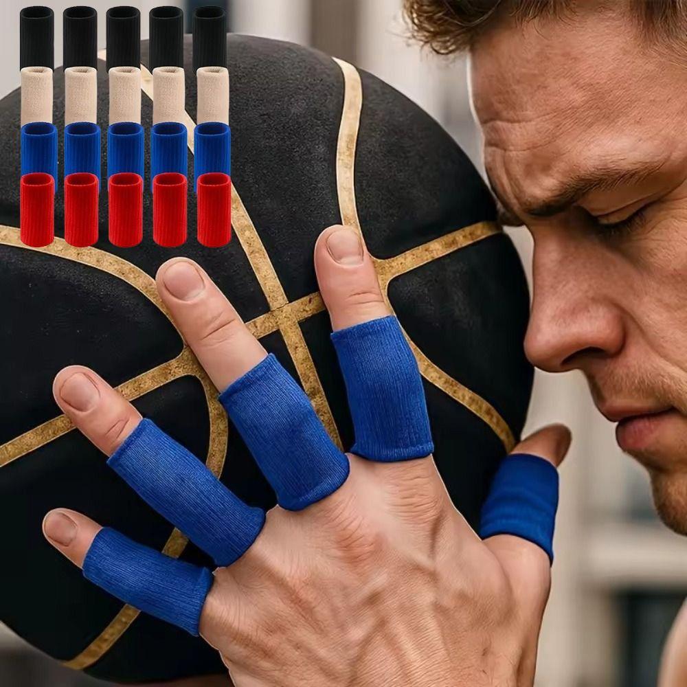 10Pcs Cotton Breathable Sports Finger Sleeves Soft Finger Guard Finger Sleeve Protectors Basketball