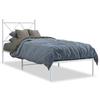VidaXL Cadre de lit métal sans matelas avec tête de lit blanc 75x190cm 376541