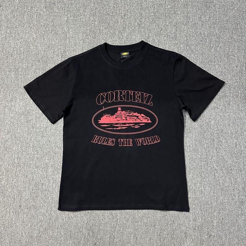 Corteiz Alcatraz Print Tee Unisex Streetwear Hip Hop Skateboard Casual Cotton T-Shirt Loose Fit