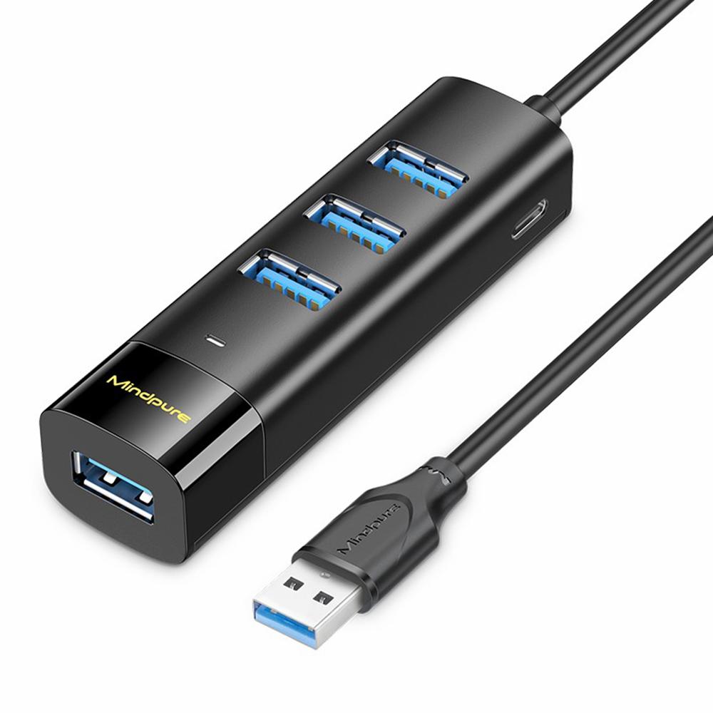 

MINDPURE US022 0.3m USB-A to USB 3.0 4-Port Hub High Speed Data Transfer Laptop Docking Station A