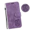 For iPhone 17 Pro Wallet Case Tiger Imprint Leather Shockproof Phone Cover with Wrist Strap