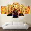 Ganesh Poster HD Print 5 Piece Wallpapers Modern Modular Poster Art Canvas Painting for Living Room Home Decor