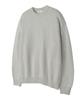 COSTUME O’CLOCK [Renewal Ver.] Soft Cotton Crew Neck Knit Light Gray Cooskt008Lgray