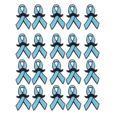 20Pcs Awareness Pins Blue Ribbon Brooch Pin For Women Healthcare Workers Decorative Lapel Pin For Clothing Embellishment