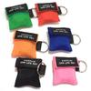 8 Pcs Random Color CPR Resuscitator Mask Life Keychain Disposable Emergency Skill Training Face Shield For Health Care