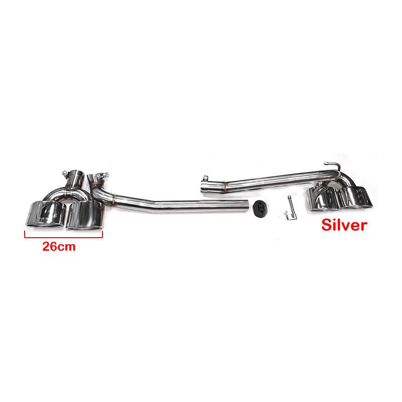 Compatible with Mercedes W204 C180 C200 C260 C-Class Dual-Quad C63 AMG Style Exhaust Diffuser & Tailpipes.