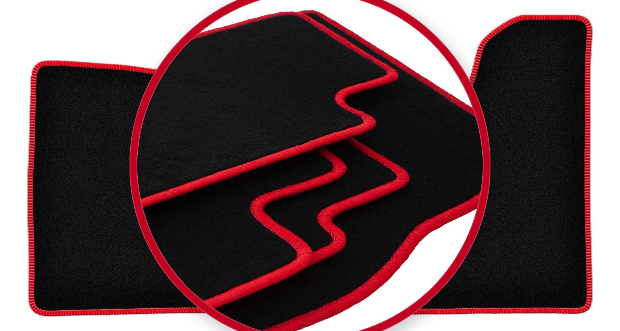 Velour mats with red edge for: Microcar Virgo microcar (0)