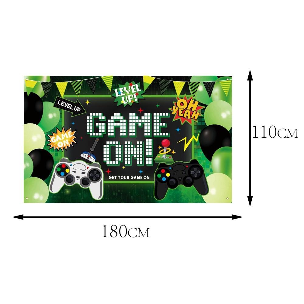 Cloth Party Background With Gaming Theme For Birthday Celebration Decor And