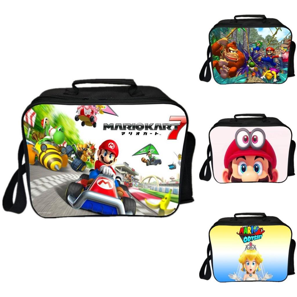 Mario Insulated Lunch Bag With Adjustable Shoulder Strap And Large Capacity Design