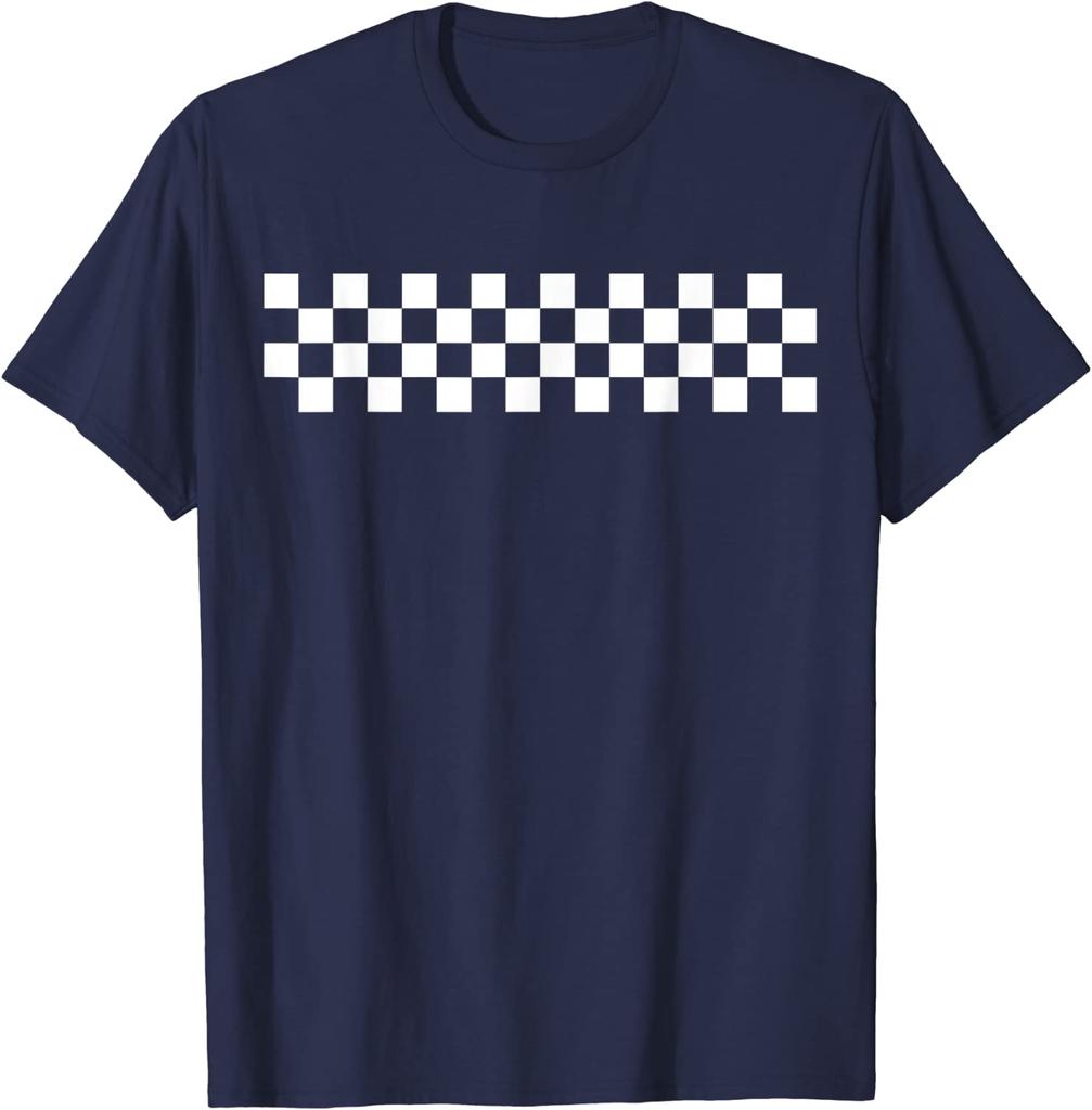 Car Racing Checkered Finish Line Flag Automobile Motor Race Tshirt Streetwear Four Seasons Daily Cotton Tees
