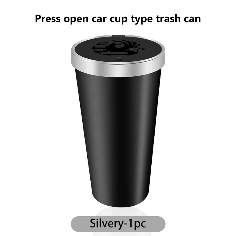 

For Vauxhall Car Trash Can Mini Waterproof Storage Cup Holder Garbage Bin Lid Accessories Corsa Astra Mokka Grandland Crossland