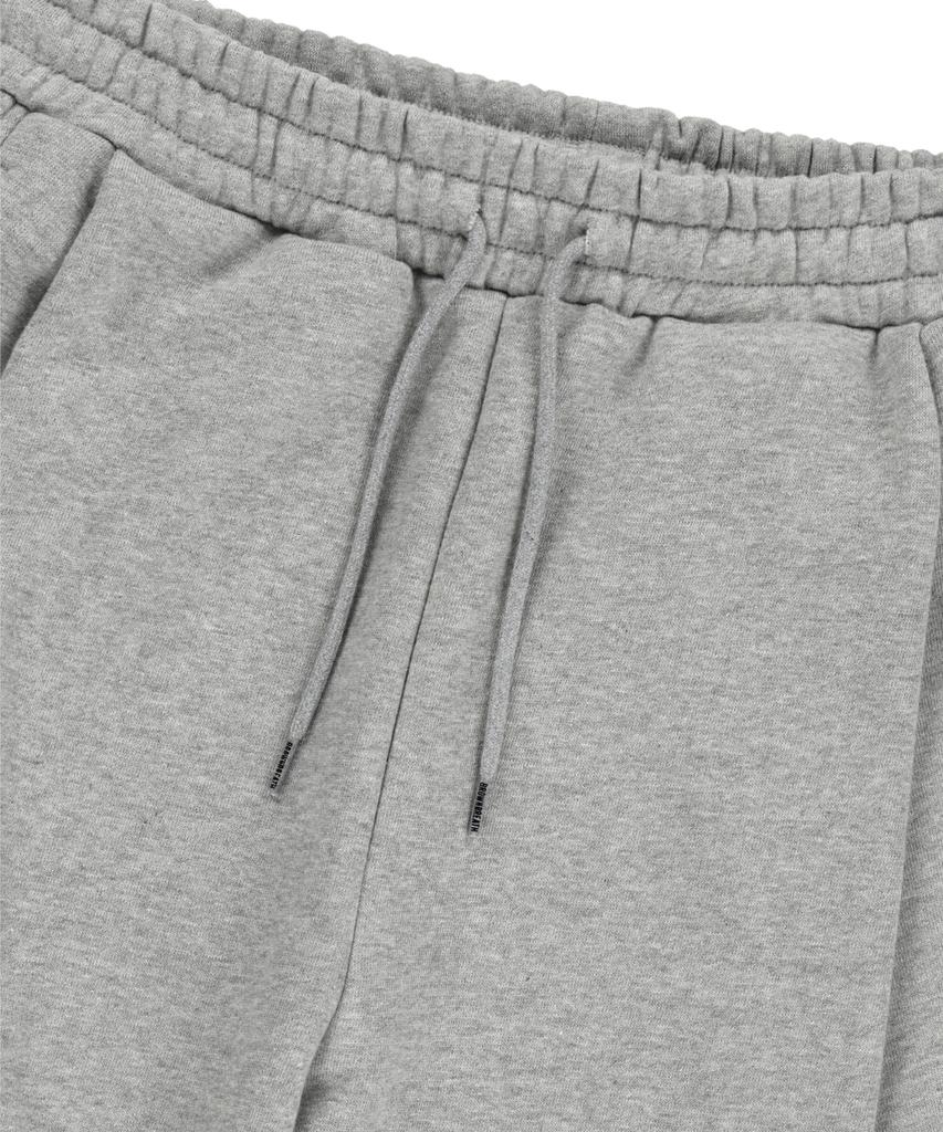 BROWNBREATH Stamp Tag Wide Sweatpants - Melange Gray