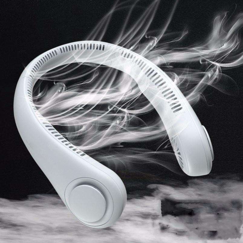 Outdoor Mini Neck Fan Portable Bladeless USB Mute Sports Fans, 3-speed Ultra Endurance Function, Perfect Summer Gift