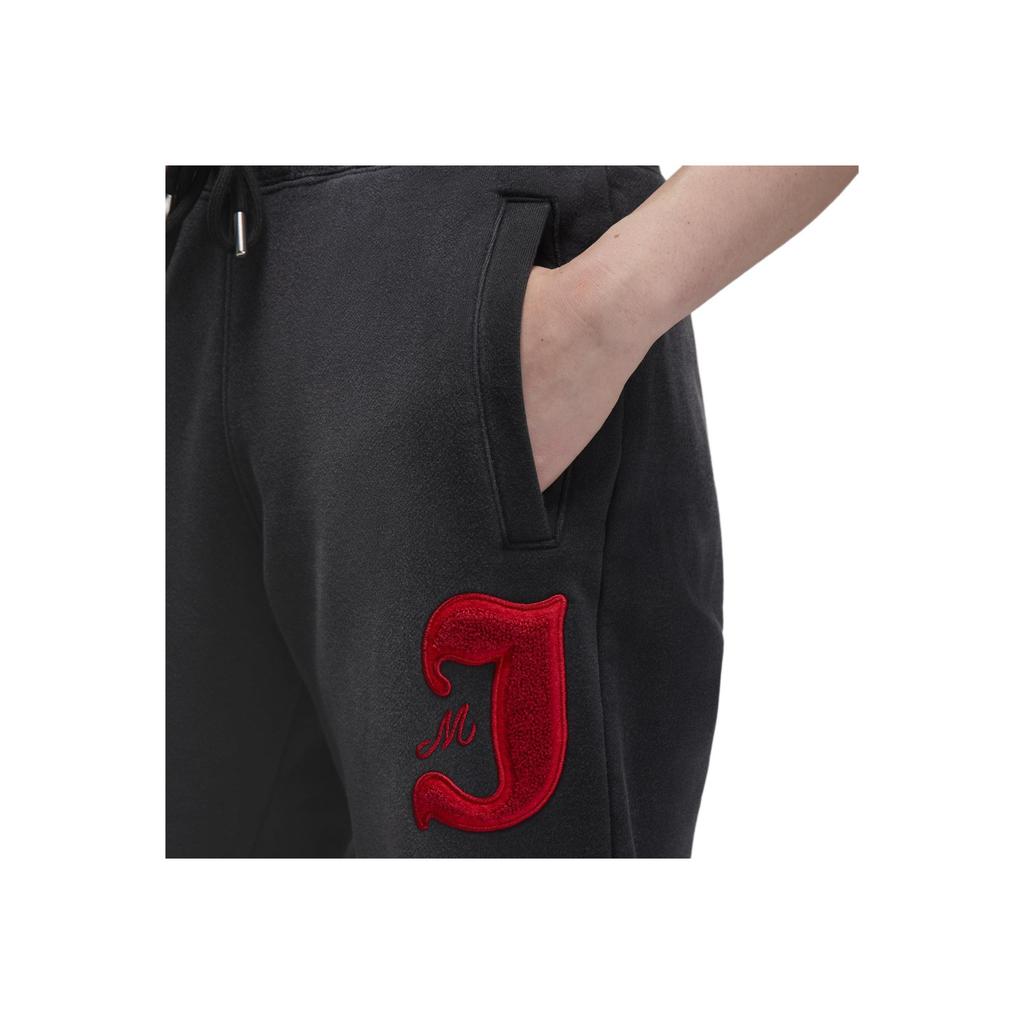 Jordan Flight Fleece Lace-Up Comfortable Loose Soft Casual Pants Women pants Black FV7069-010