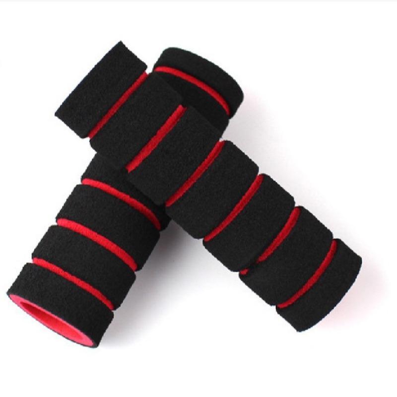 Bicycle Bamboo Shaped Sponge Handle Cover Mountain Bike Shock Absorber Handle Gloves Bicycle Soft Handle Cover Riding Equipment красный