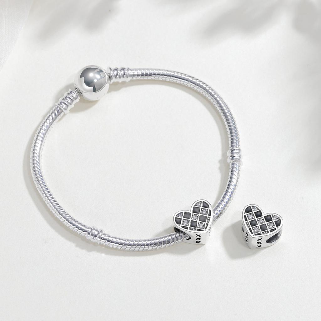 Prawdziwa Miedź Amulet Szachy Wzorzysty Koralikowy Amulet do Tworzenia Biżuterii Autentyczna Bransoletka Biżuteria Damska Biżuteria Modowa Prezenty Świąteczne