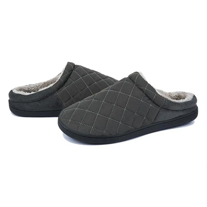 Men Cotton Slippers Winter Casual Warm Plush Sneakers Non-slip Outdoor Men Cotton Shoes Male Soft Sole Slippers Big Size 49 50
