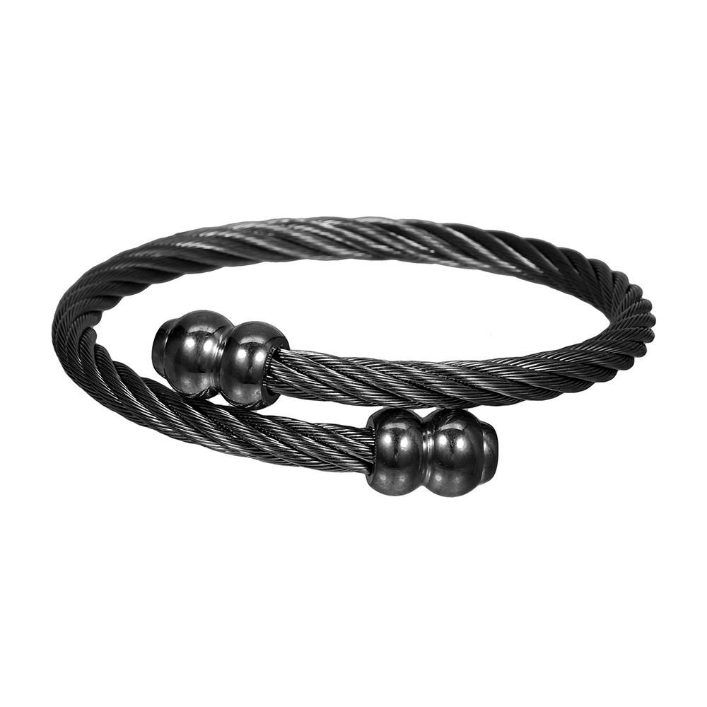 Bracciale Geometrico in Acciaio Inossidabile per Uomo Donna Gioielli alla Moda Regalo per Viaggio