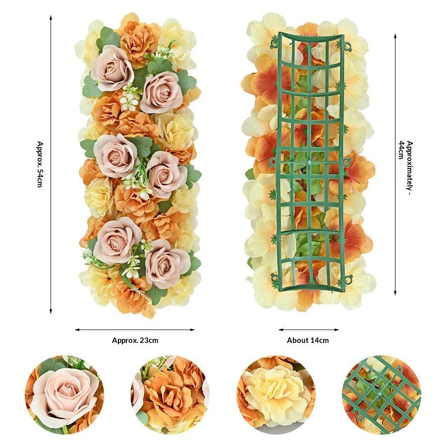 Artificial Rose Garland with Long Row Design Customizable Minimalist Arrangement for Wedding Decorations